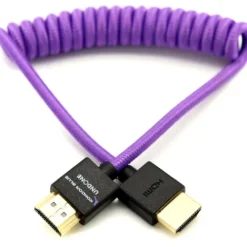 Kondor Blue Video Monitors & Accessories>Gerald Undone MK2 Coiled Full HDMI Cable - 30-60cm - Purple
