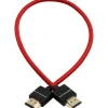 Kondor Blue Video Monitors & Accessories>HDMI to HDMI 40cm Thin Braided Cable for on Camera Monitors Cardinal Red