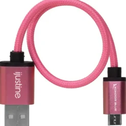 Kondor Blue Cables & Connectors>iJustine Micro-USB to USB-A Charge and Sync Cable - Pink