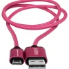 Kondor Blue Cables & Connectors>iJustine Micro-USB to USB-A Charge and Sync Cable - Pink