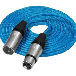 Kondor Blue Audio Cables & Adapters>Male XLR to Female XLR Audio Cable for Professional Balanced Sound - 3m - Blue