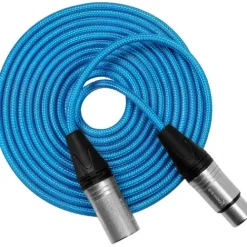 Kondor Blue Audio Cables & Adapters>Male XLR to Female XLR Audio Cable for Professional Balanced Sound - 3m - Blue