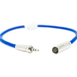 Kondor Blue Cables & Connectors>Mini XLR to 3.5mm Locking Screw Mini Plug for Lavalier Mics and BMPCC 4K/6K - Blue