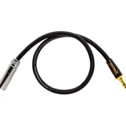 Kondor Blue Cables & Connectors>Mini XLR to 3.5mm Gold Stereo Mini Plug for Lavalier Mics and BMPCC 4K/6K - Black