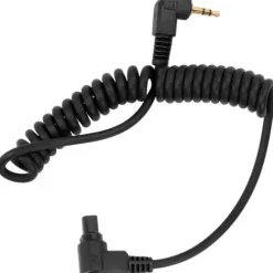 Kondor Blue Camera Cages & Rigs>2.5mm to N3 Canon Remote Trigger Shutter Coiled Cable - Black