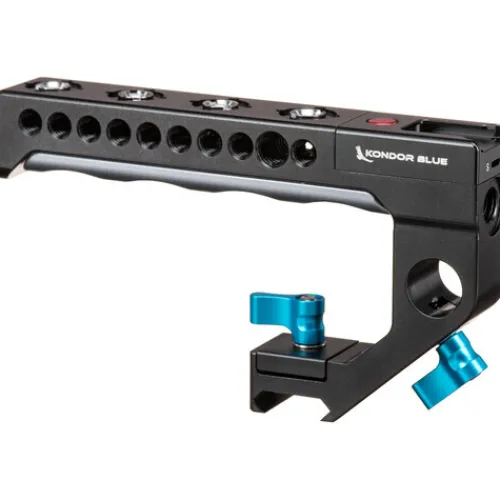 Kondor Blue Camera Cages & Rigs>Remote Trigger Top Handle for EOS R5, RED KOMODO, Fujifilm, Z CAM, URSA, C300, C70, Sony A7, LUMIX Start/Stop Trigger - Black