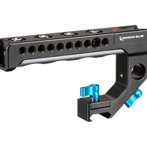Kondor Blue Camera Cages & Rigs>Remote Trigger Top Handle for EOS R5, RED KOMODO, Fujifilm, Z CAM, URSA, C300, C70, Sony A7, LUMIX Start/Stop Trigger - Black