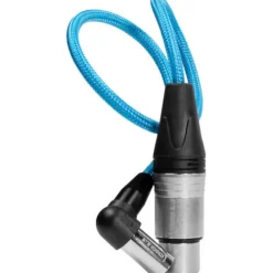 Kondor Blue Audio Cables & Adapters>Right Angle Mini XLR to XLR for BMPCC 6K Pro/ Canon C70 - 43cm - Blue
