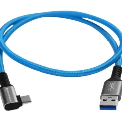 Kondor Blue Cables & Connectors>USB A To USB C Right Angle Cable - 60cm - Blue