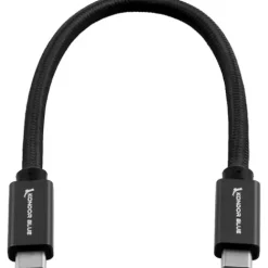 Kondor Blue Cables & Connectors>USB C to USB C Cable - 21.5cm - Raven Black