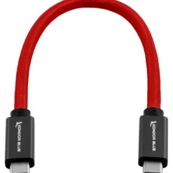Kondor Blue Cables & Connectors>USB C to USB C High Speed Cable for SSD Recording 21.5cm - Cardinal Red