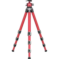 Leofoto Tripods>LA-324C Athena Series 4 Section Water Resistant Carbon Fibre Tripod with Red LH-40LR Ball Head