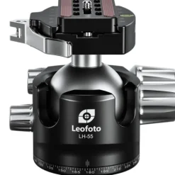 Leofoto Tripod Heads>LH-55LR 55mm Low Profile Ball Head with LR-70 Quick Release Lever Clamp and QP-70N Plate