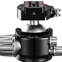 Leofoto Tripod Heads>LH-55LR 55mm Low Profile Ball Head with LR-70 Quick Release Lever Clamp and QP-70N Plate