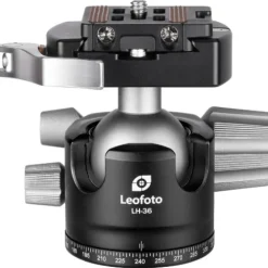 Leofoto Tripod Heads>LH-36LR 36mm Low Profile Ball Head with LR-50 Quick Release Lever Clamp and NP-50 Plate