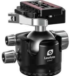 Leofoto Tripod Heads>LH-47LR 47mm Low Profile Ball Head with LR-60 Quick Release Lever Clamp and QP-70N Plate