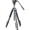 Leofoto Tripod Heads>LV-284C Manba Video Series Carbon Fibre 4 Section Tripod with BV-5 Video Head
