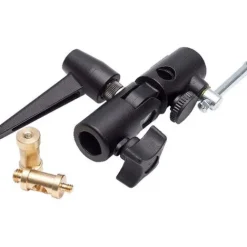 Manfrotto Mounting Hardware|Light Stands, Backgrounds & Mounting>026 Adaptor Swivel Lite-Tite Aluminium - Black