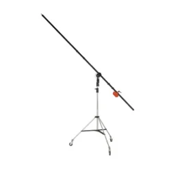 Manfrotto Mounting Hardware|Light Stands, Backgrounds & Mounting>085B Light Boom 35 Black A25 with Silver Cine Stand & Castors