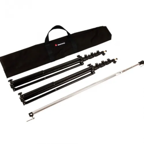 Manfrotto Light Stands, Backgrounds & Mounting>LA1108 Support for 3m Curtain & Roll Up Backgrounds - Metal Collars