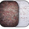 Manfrotto Mounting Hardware|Light Stands, Backgrounds & Mounting>LL LB5706 Collapsible Background - Red Brick/Distressed White Brick, 5 x 7'