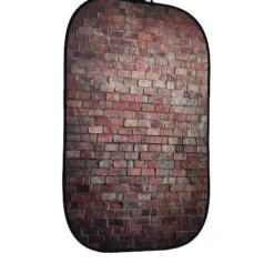 Manfrotto Mounting Hardware|Light Stands, Backgrounds & Mounting>LL LB5706 Collapsible Background - Red Brick/Distressed White Brick, 5 x 7'
