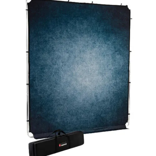 Manfrotto Mounting Hardware|Light Stands, Backgrounds & Mounting>LL LB7922 EzyFrame Vintage Background Kit - 6.5 x 7.5', Ink