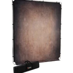 Manfrotto Mounting Hardware|Light Stands, Backgrounds & Mounting>LL LB7934 EzyFrame Vintage Background Kit - 6.5 x 7.5', Walnut