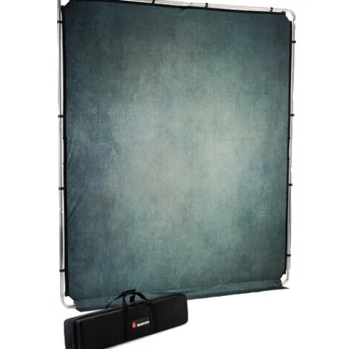 Manfrotto Mounting Hardware|Light Stands, Backgrounds & Mounting>LL LB7932 EzyFrame Vintage Background Kit - 6.5 x 7.5', Sage