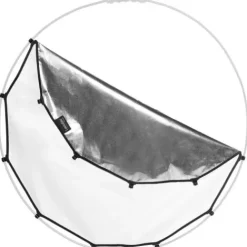 Manfrotto Reflectors, Softboxes & Umbrellas|Flash Diffusers & Modifiers>LL LR3302 Â Halo Compact Reflector Silver/White Fabric - 32"