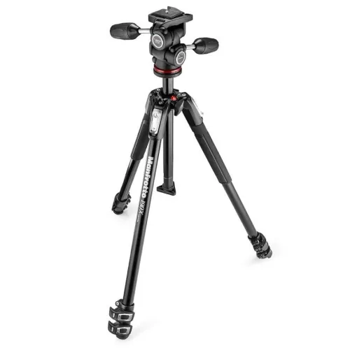 Manfrotto Tripods>MK190X3-3W1 Aluminium Tripod with 804 MkII 3-Way Pan/Tilt Head