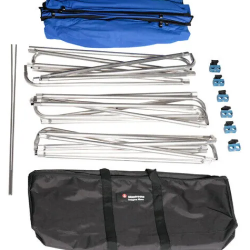 Manfrotto Mounting Hardware|Light Stands, Backgrounds & Mounting>MLBG4301KB FX Portable Background Kit - Chroma-Key Blue, 13.1 x 9.5'