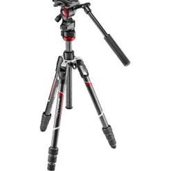 Manfrotto Tripods>MVKBFRTC-LIVE Befree Live Carbon Fiber Video Tripod Kit with Twist Leg Locks