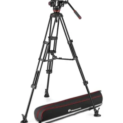 Manfrotto Video Tripods>504X Fluid Video Head & MVTTWINMA Aluminum Tripod with Mid-Level Spreader