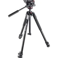 Manfrotto Video Tripods>190X3 Three Section Tripod with MHXPRO-2W Fluid Head