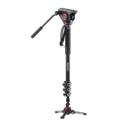 Manfrotto Monopods>XPRO 4-Section Aluminium Monopod with Fluid Head & FLUIDTECH Base
