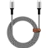 MICRODIA Cables & Connectors>ExeCable Nylon PD240W 1.0m USB-C to USB-C Cable - Zebra