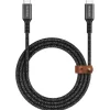 MICRODIA Cables & Connectors>ExeCable Nylon PD240W 1.8m USB-C to USB-C Cable - Charcoal