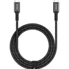 MICRODIA Cables & Connectors>ExeCable Nylon PD100W 2.6m USB-C to USB-C Cable - Charcoal