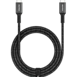 MICRODIA Cables & Connectors>ExeCable Nylon PD100W 2.6m USB-C to USB-C Cable - Charcoal