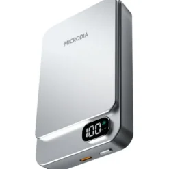 Microdia Usb Power Banks>SnapPower Aluminaire 35W (15W + 20W) Magnetic Power Bank 10,000mAh - Silver