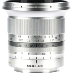 Nisi Fujifilm X-Mount>15mm f/4 Sunstar Super Wide Angle Full Frame ASPH Lens - Fujifilm X Mount - Silver