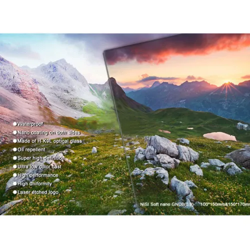 Nisi Neutral Density Filters>100x150mm Nano IR Soft Graduated Neutral Density Filter - ND8 (0.9) - 3 Stop