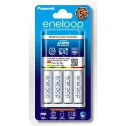 Panasonic Aa / Aaa Batteries & Chargers|Battery Chargers & Plates>Eneloop 1.5 Hour Quick Charger + 4x AA Batteries