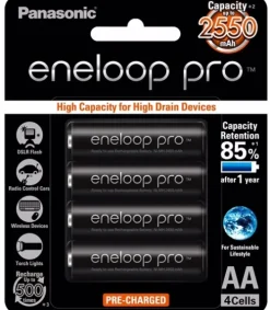 Panasonic Aa / Aaa Batteries & Chargers|Camera Batteries>Eneloop Pro AA Battery 4 Pack