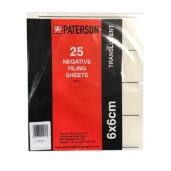 Paterson Presentation & Archiving|Darkroom Supplies>Archival Storage Pages for Negatives 120/220mm - 25 pack