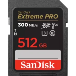 SanDisk Sd Memory Cards>Extreme Pro SDHC and SDXC UHS-II cards - 512GB, SDXC