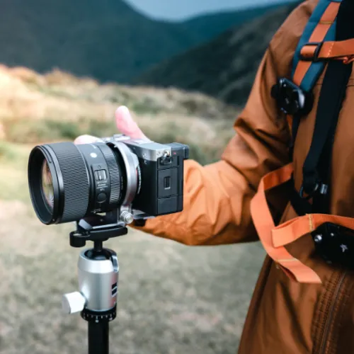 Silence Corner L-Brackets>Atoll D Rotating Camera Collar for Select DSLR Cameras - Silver