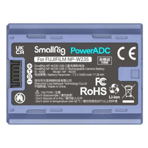 SmallRig Camera Batteries>NP-W235 USB-C Rechargeable Camera Battery 4266