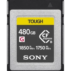 Sony Cfexpress Memory Cards>Tough 480GB CFexpress Type B 1850MB/s Memory Card